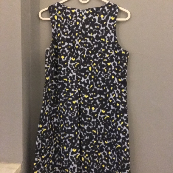 Gap Cheetah Spot Blue & Yellow Shift Dress (S) - Picture 3 of 5